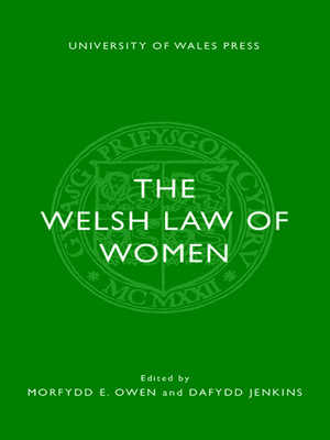 cover image of The Welsh Law of Women